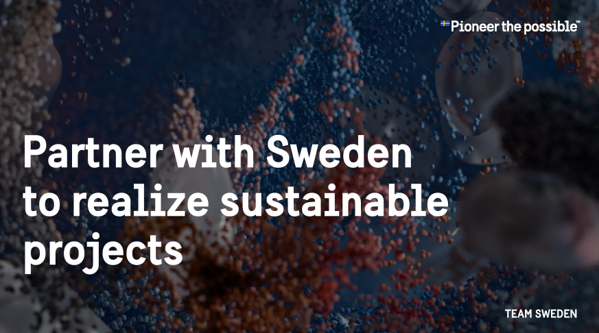 Partner with Sweden to realize sustainable projects